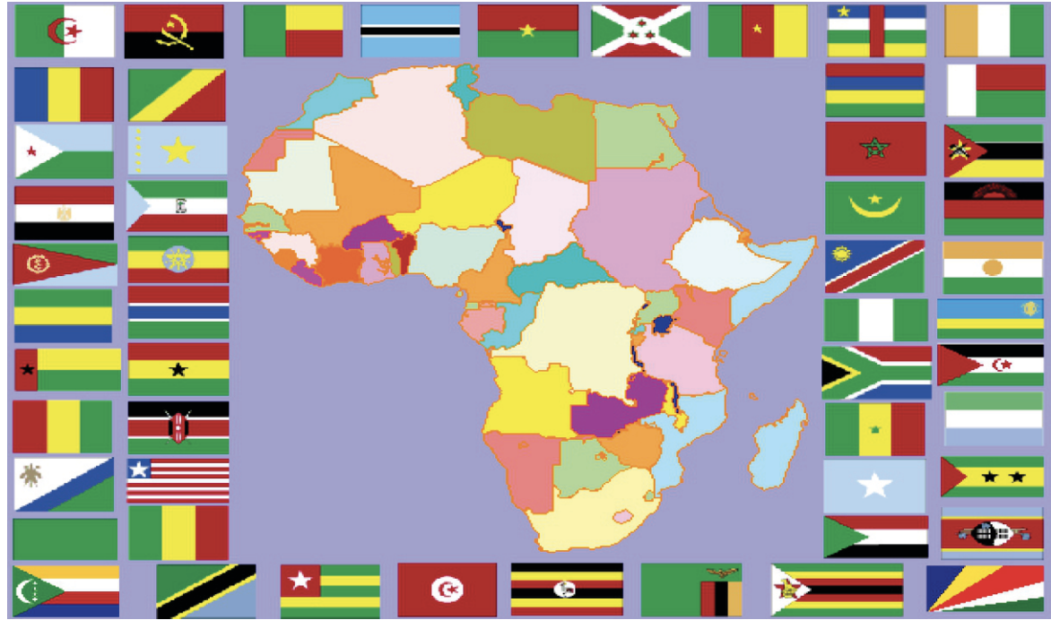 Africa Flags Map