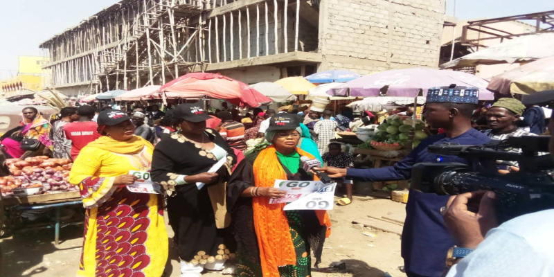 MARKET SENSITIZATION AT SABON GARI MARKET IN KANO FOR COLLECTION OF PVC TOWARDS NIGERIAN 2023 GENERAL ELECTIONS